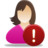 Female user warning Icon